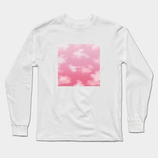 Beautiful Pink Sky with Clouds Long Sleeve T-Shirt